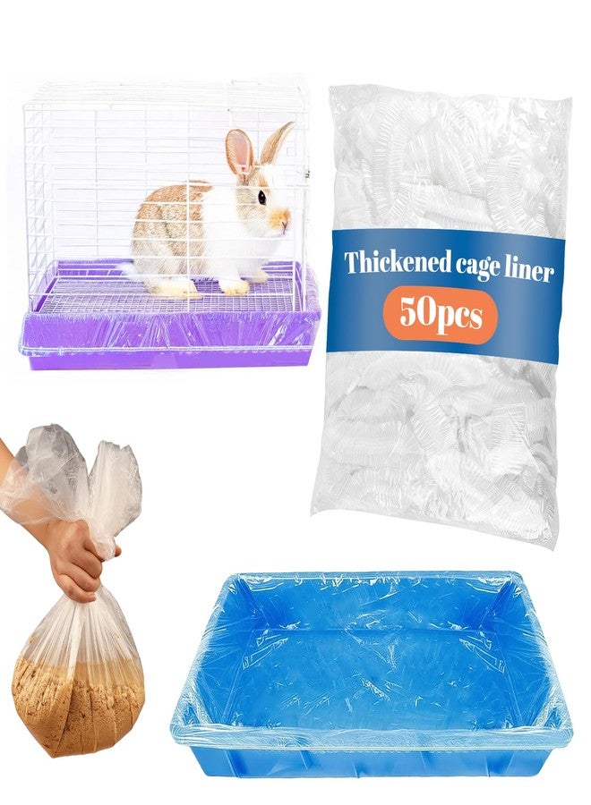 Yhalyea Disposable Small Animal Cage Liners, Plastic Liners Can Cover 37x19, 34x22 Inches, Suitable For Rabbits, Birds, Guinea Pigs, Chinchillas(50) - Image 1